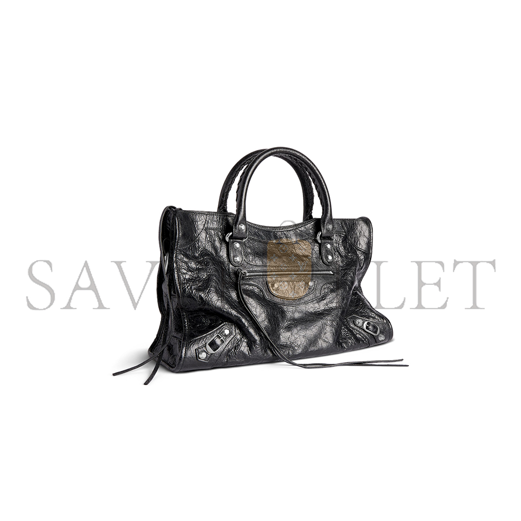Ba*len*cia*ga le city medium bag in black 7977862aa9s1000 (38*24*13cm)